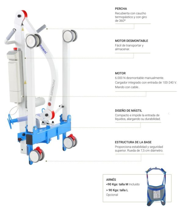 Grúa Eléctrica Powerlift 150 Plegable - Imagen 3